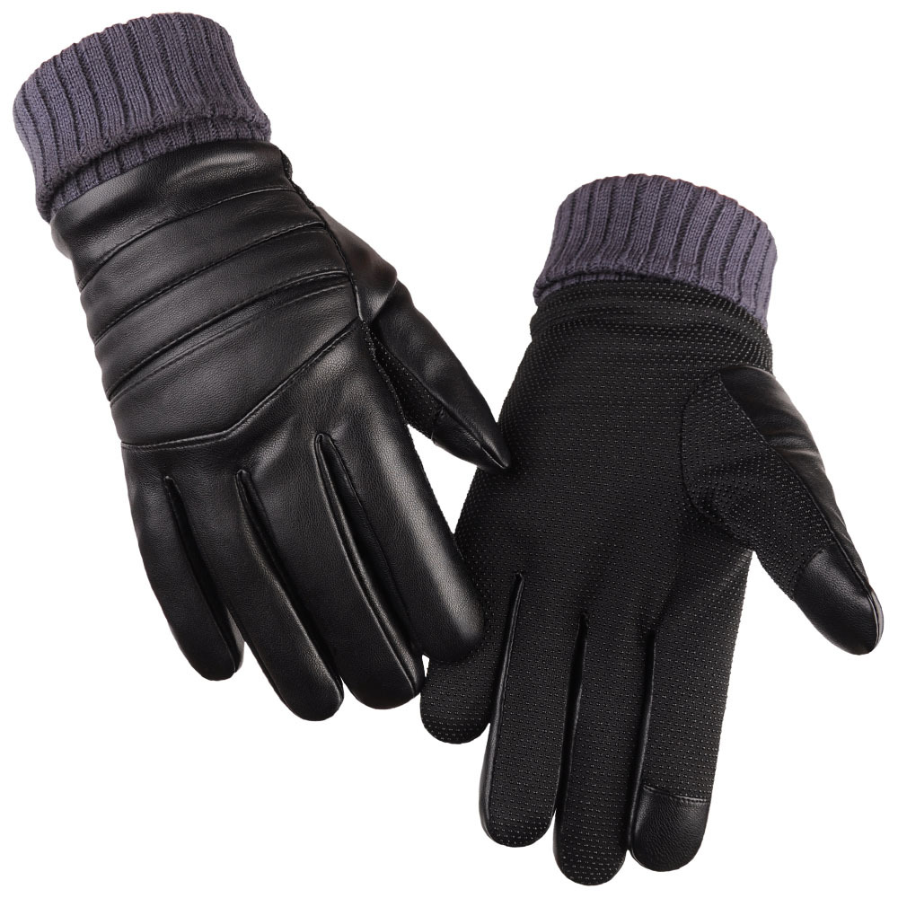 Men's touch screen gloves thickened