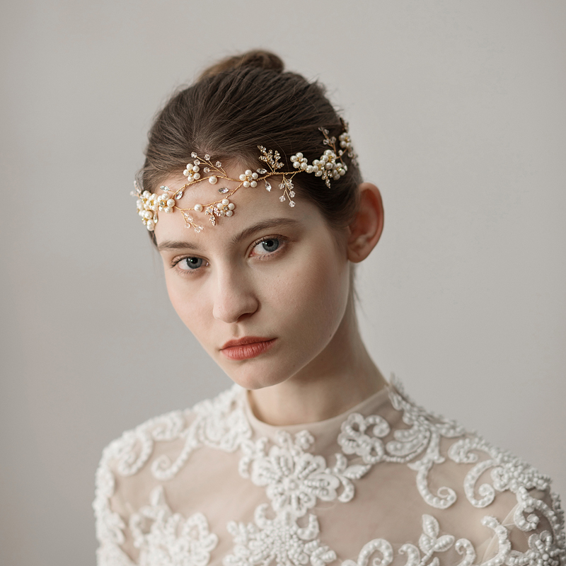 Pearl Flower Wedding Headband Accessories — foto 3