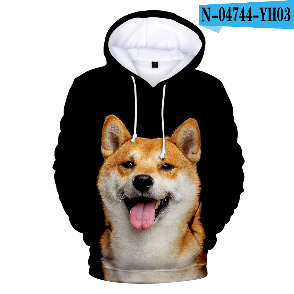 Creative Casual Digital Printing Hooded Sweater men
