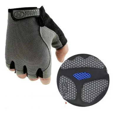 Butterfly net ice silk half finger gloves