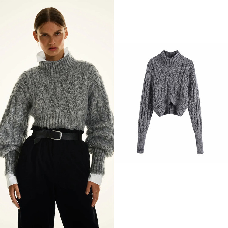 Retro Style Fashion Eight-strand Twist Sweater