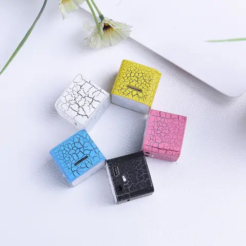 Mini Card Water Cube Colorful Lights External Mp3 Player