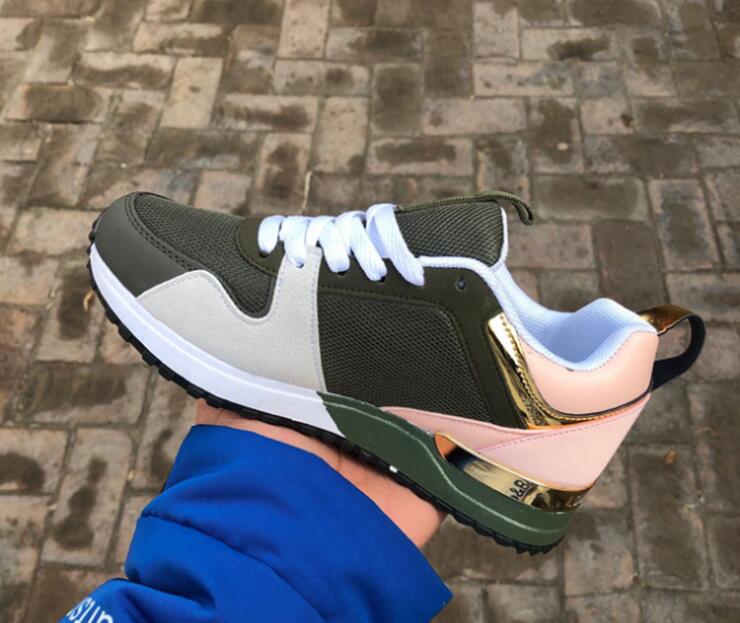 Breathable women's shoes casual sports shoes with increased thick sole