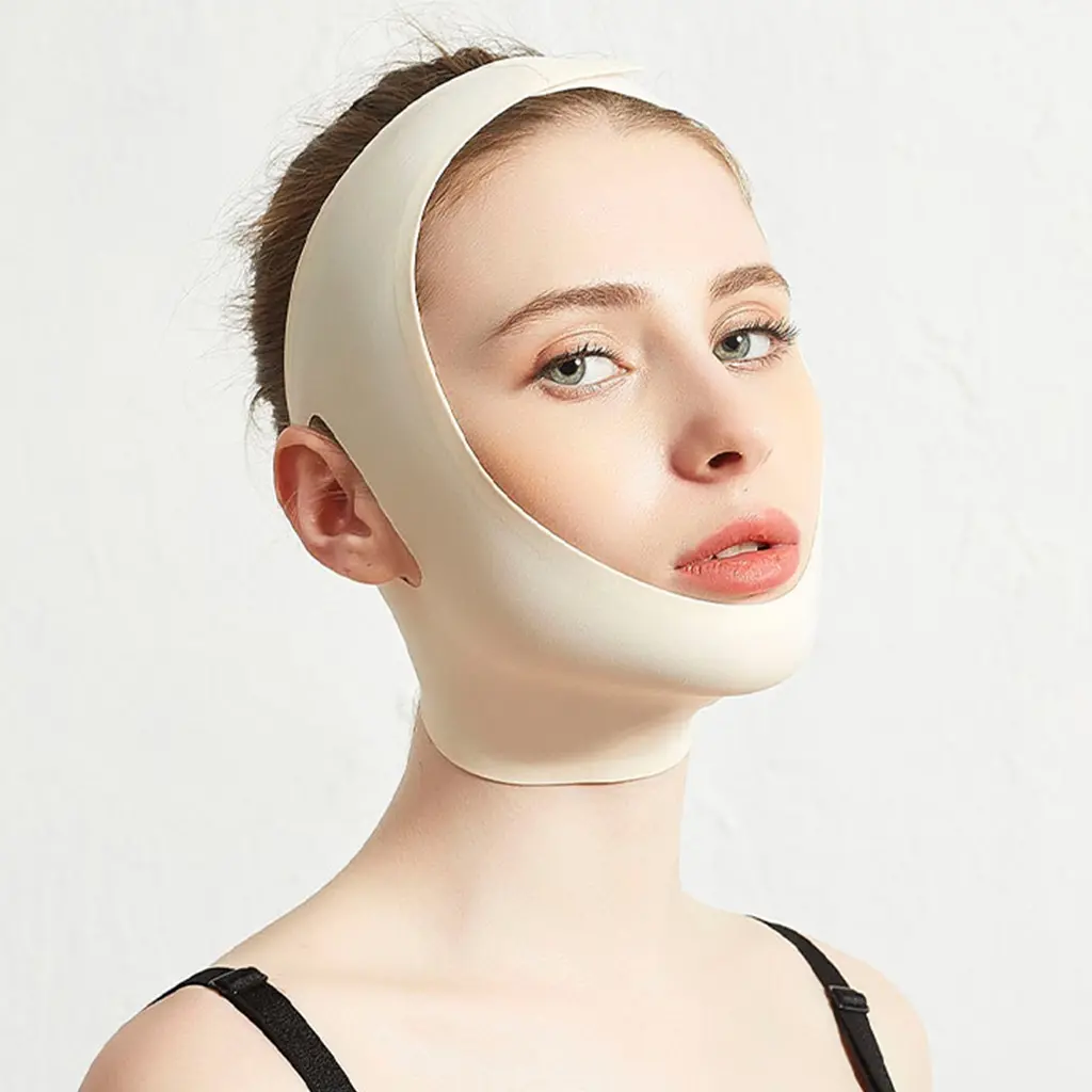 Seamless breathable elastic V face bandage