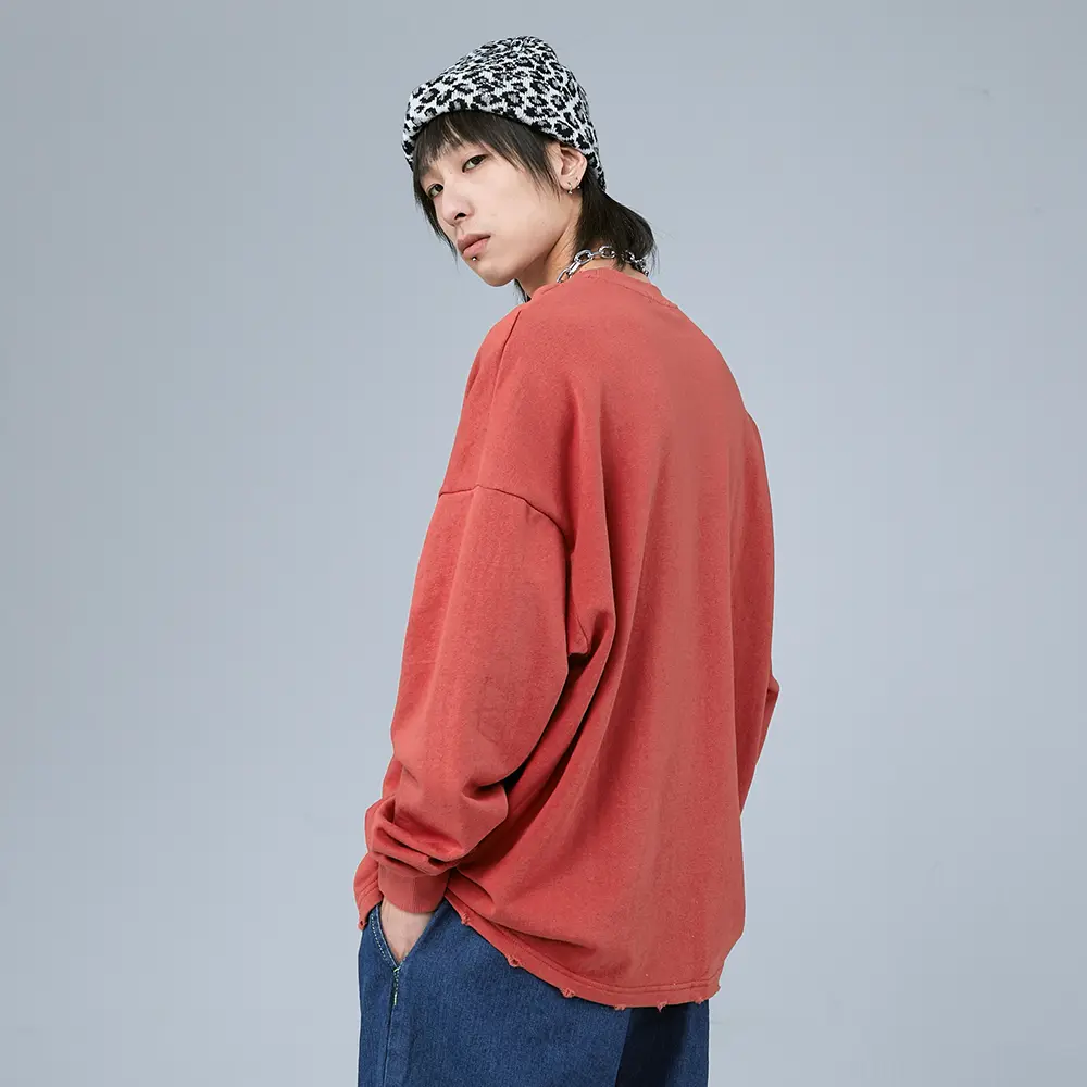 Embroidered English print sweatshirt