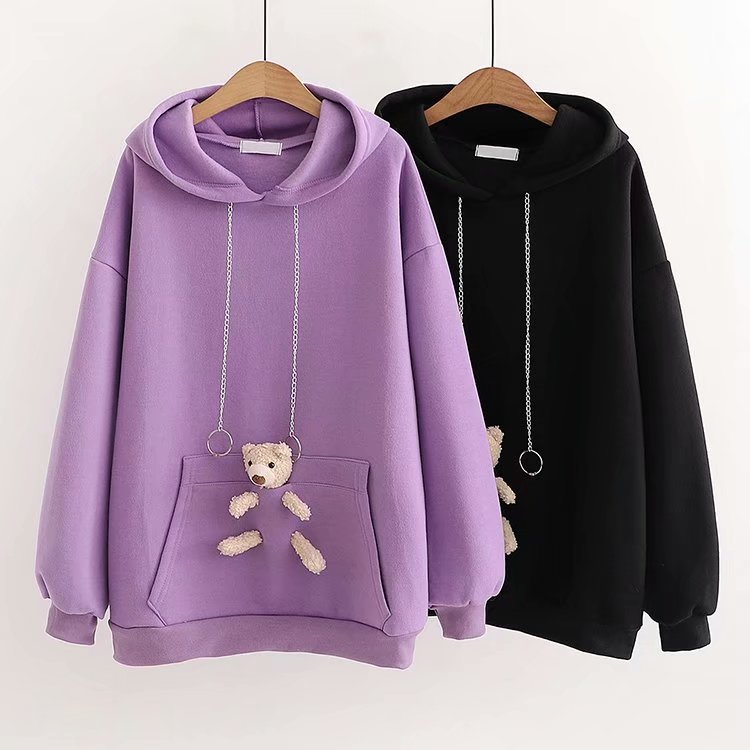 Hooded pull tab and fleece sweatshirt