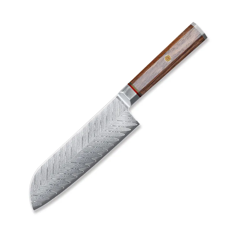Damascus steel octagonal handle series kitchen knife - B129F