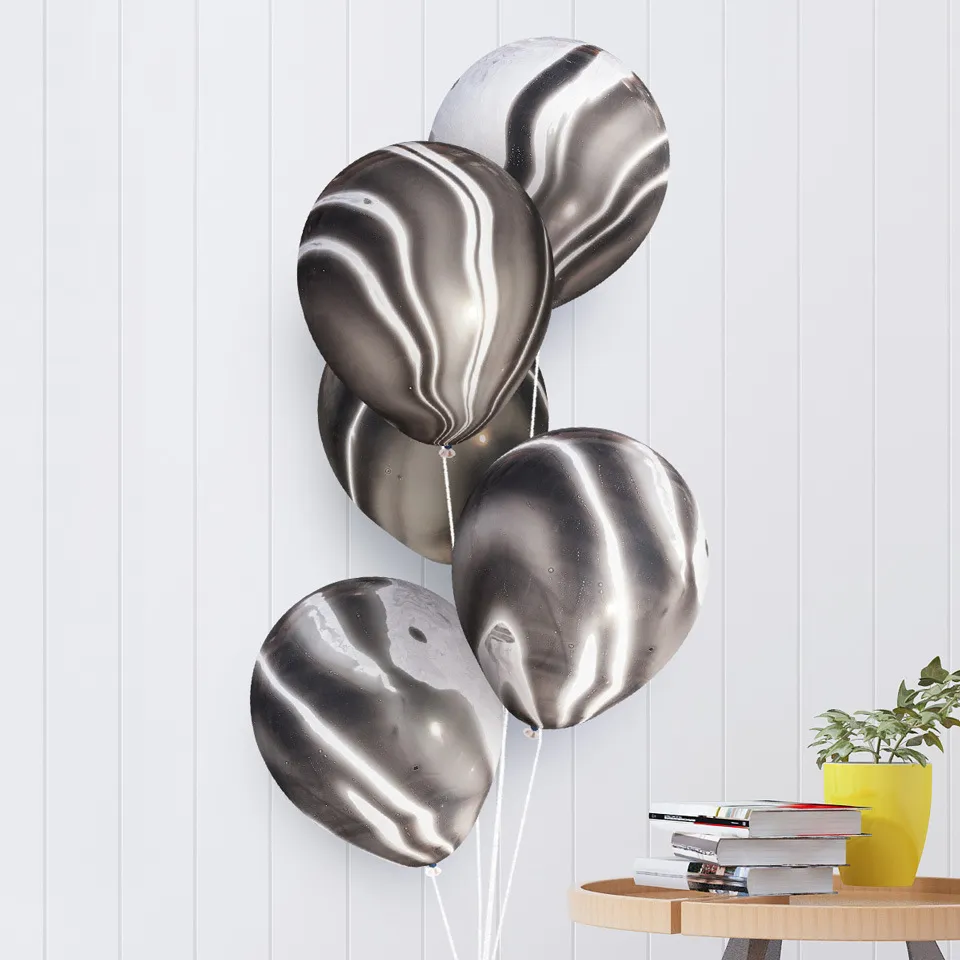 Agate Cloud Wedding Decoration Party Balloon - Black