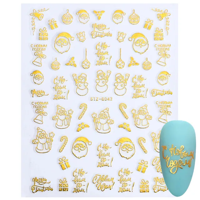 Nail decal jewelry G042 Gold - Shop at LoveMi