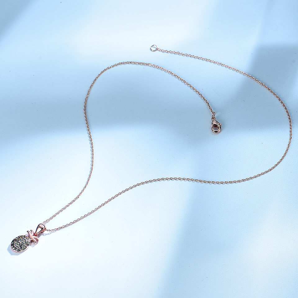 Rose gold fruit clavicle chain