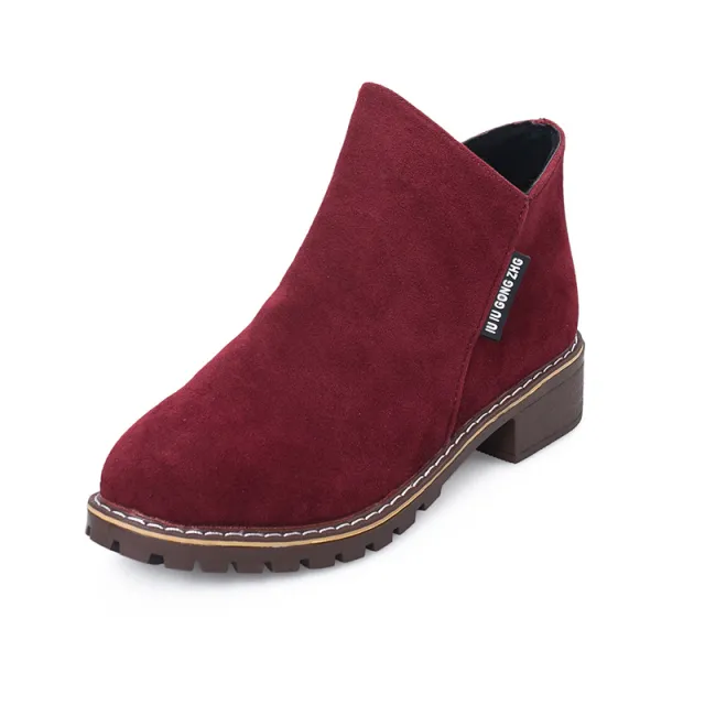 Plus velvet Martin boots Wine - Shop at LoveMi