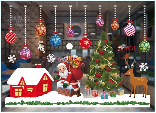 Christmas decorations store window stickers 20Style - Shop at LoveMi