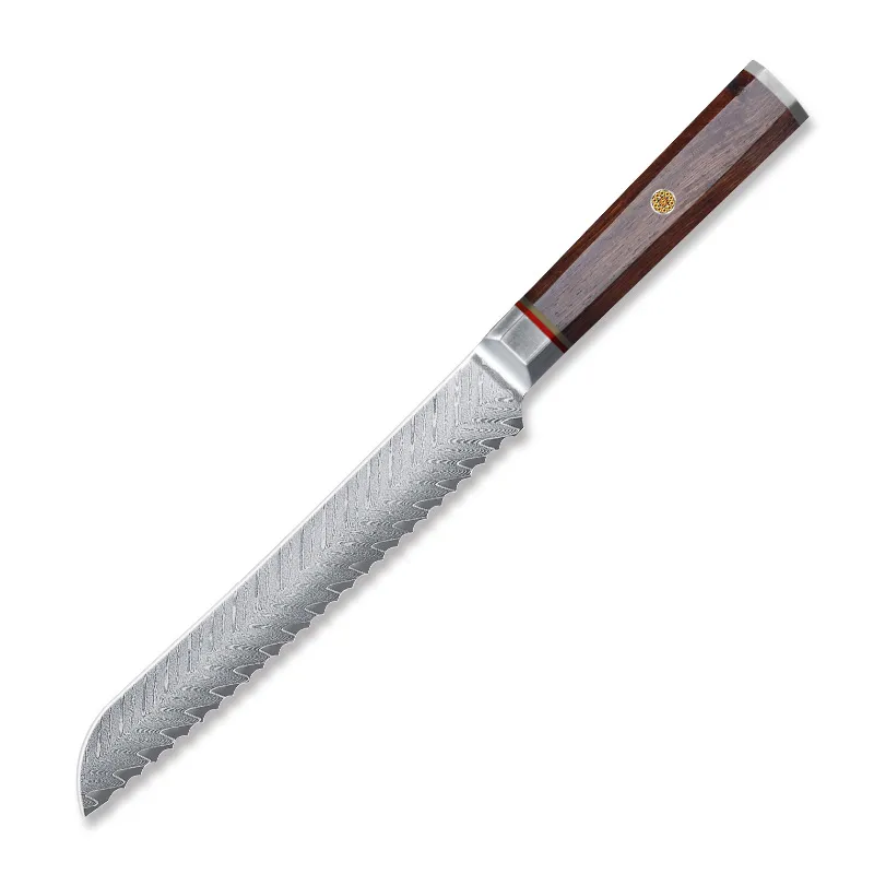 Damascus steel octagonal handle series kitchen knife - B129E