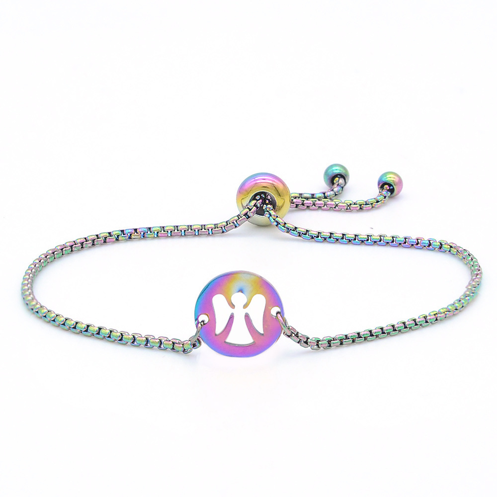 Colorful Titanium Steel Angel Bracelet