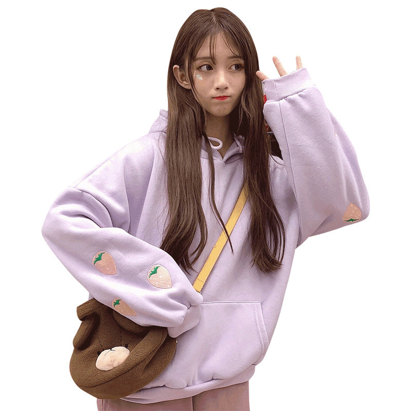 Strawberry plus velvet sweatshirt