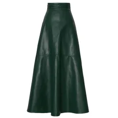 Retro High Waist Slim Bag Hip Long Fishtail Skirt - Green - View 1