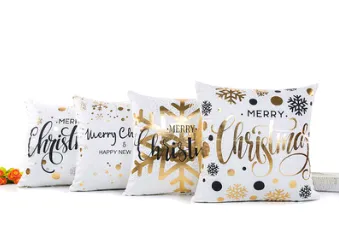 Bronzing exclusive Christmas pillowcase Four Pcs Set - Shop at LoveMi