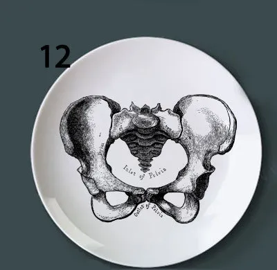 Human bone structure decoration plate 12Style - Shop at LoveMi