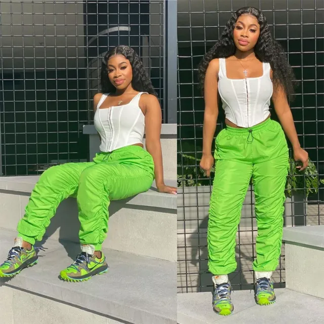 Pure Color Personality Temperament Elastic Waist Green - Shop at LoveMi