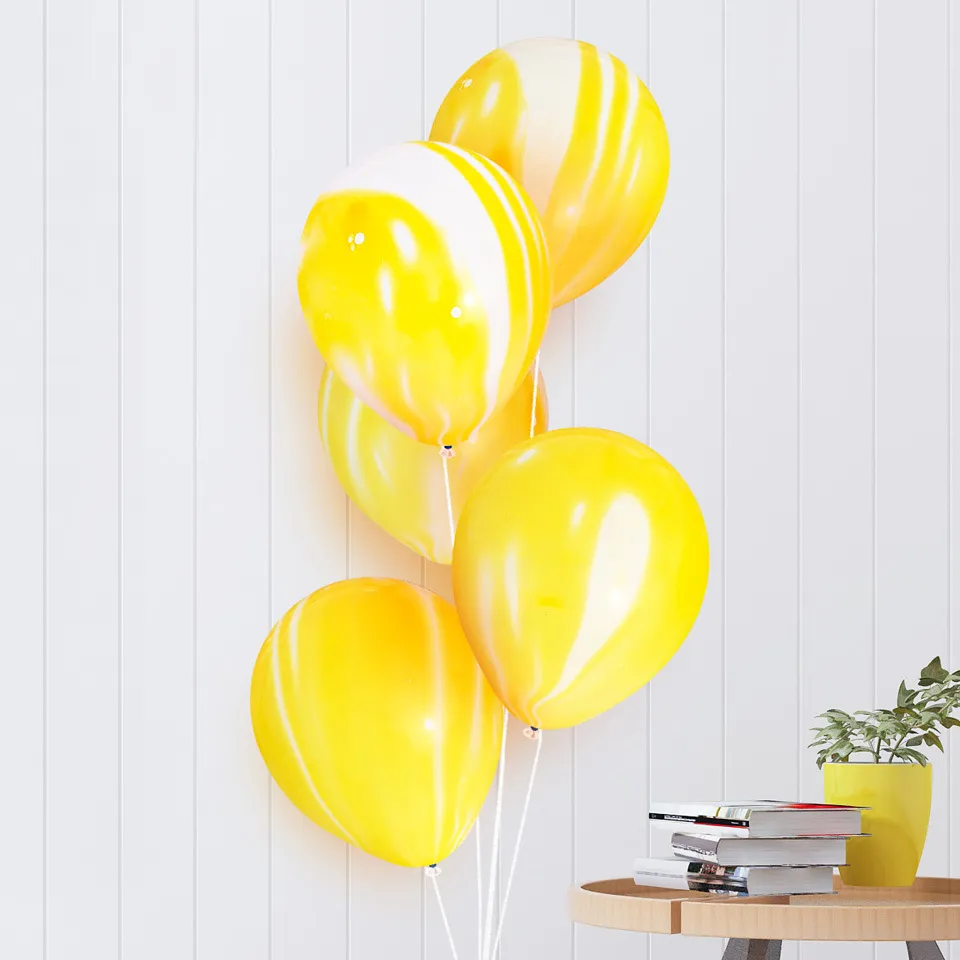 Agate Cloud Wedding Decoration Party Balloon - Yellow