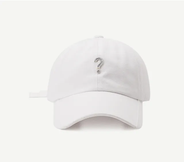 Hat Female Autumn And Winter Street Hipster Question Mark Baseball Cap White - Shop at LoveMi