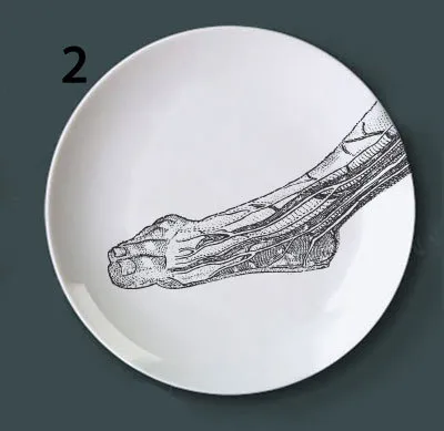 Human bone structure decoration plate 2Style - Shop at LoveMi