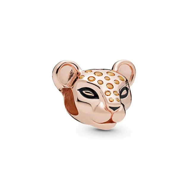New Leopard Head Diy S925 Silver Bracelet Beads Rose Gold - Shop at LoveMi