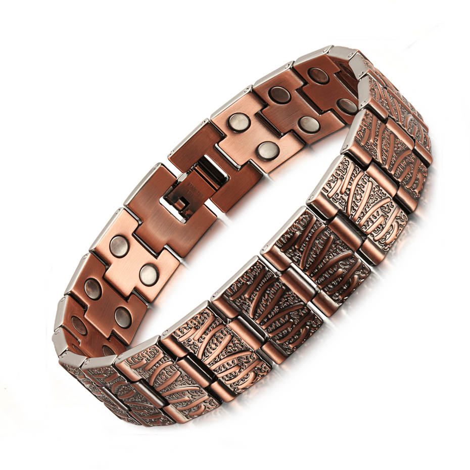 Dragon double row magnet copper bracelet