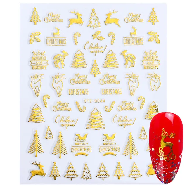 Nail decal jewelry G044 Gold - Shop at LoveMi