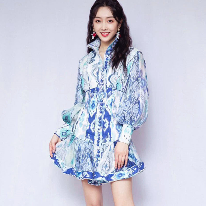Printed heavy industry dress