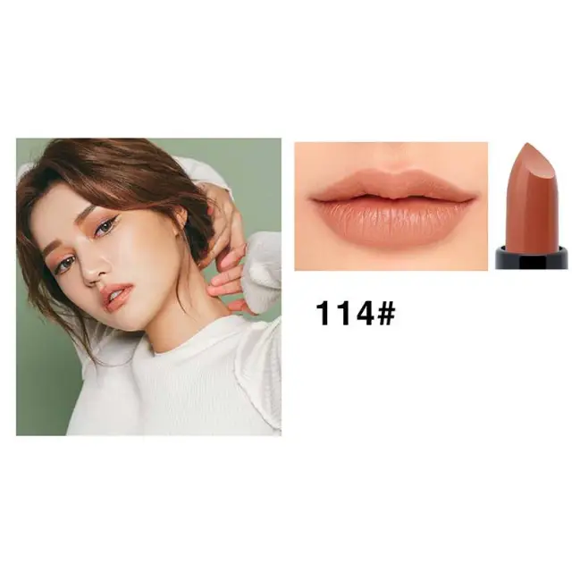 Makeup Red Tube Matte Velvet Lipstick 114Style - Shop at LoveMi