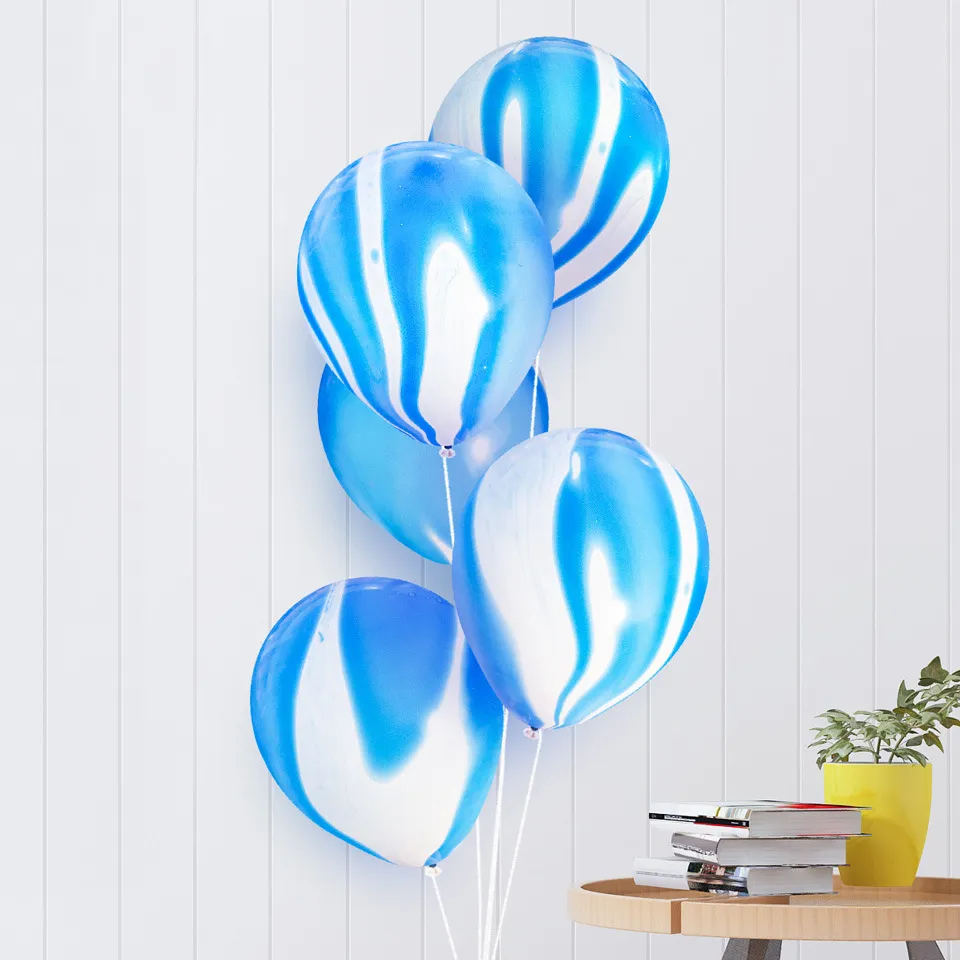 Agate Cloud Wedding Decoration Party Balloon - Blue