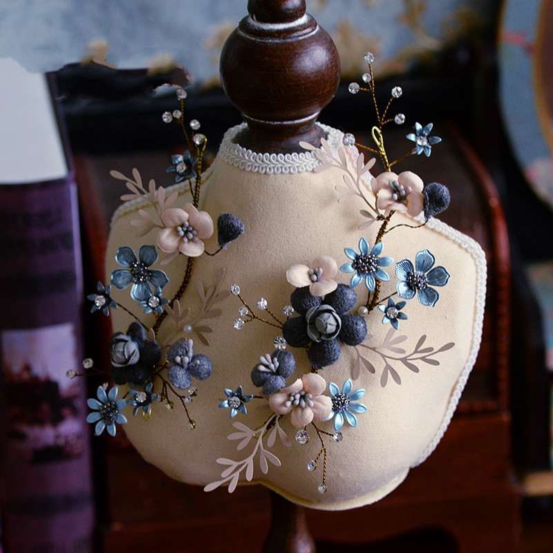 Retro European Style Rhinestone Alloy Flower Headwear
