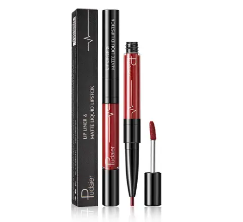 Pudaier Matte Lip Gloss Lip Liner 2 In1 Maquiagem