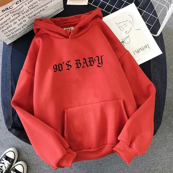 Autumn And Winter All Match Hooded Sweater Red - Shop at LoveMi