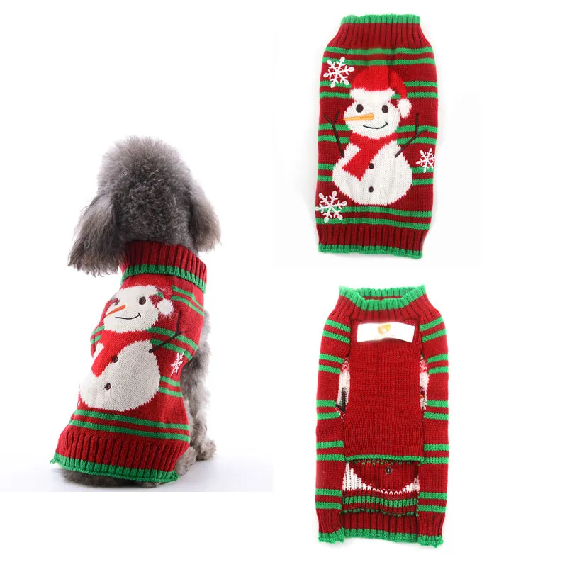 Pet dog clothes christmas pompom christmas small - Black