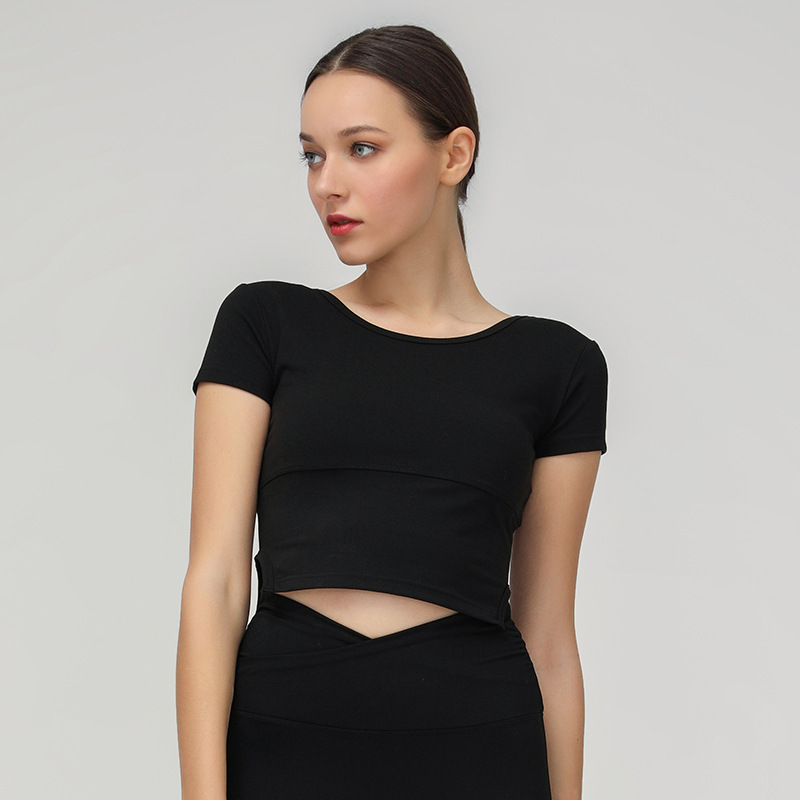 Casual nylon short sleeve yoga wear