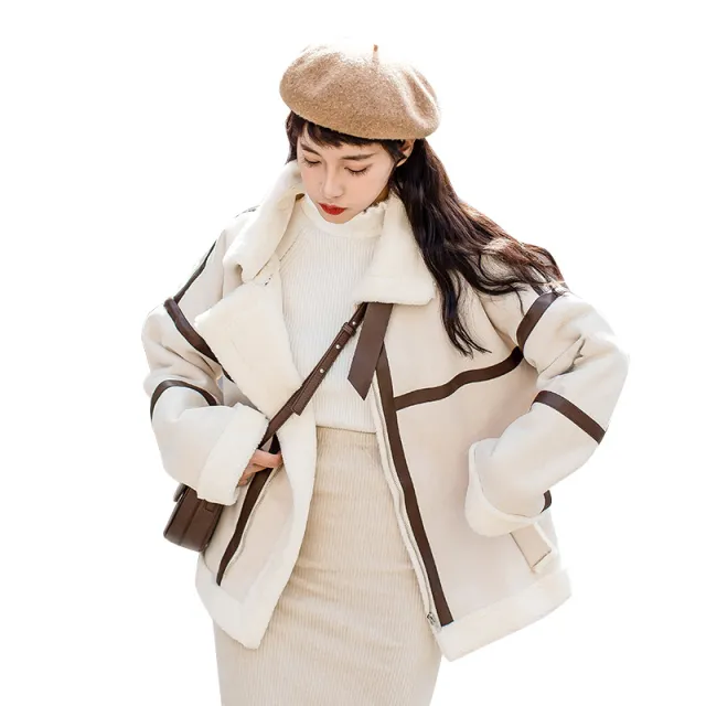 Deerskin velvet jacket Apricot - Shop at LoveMi
