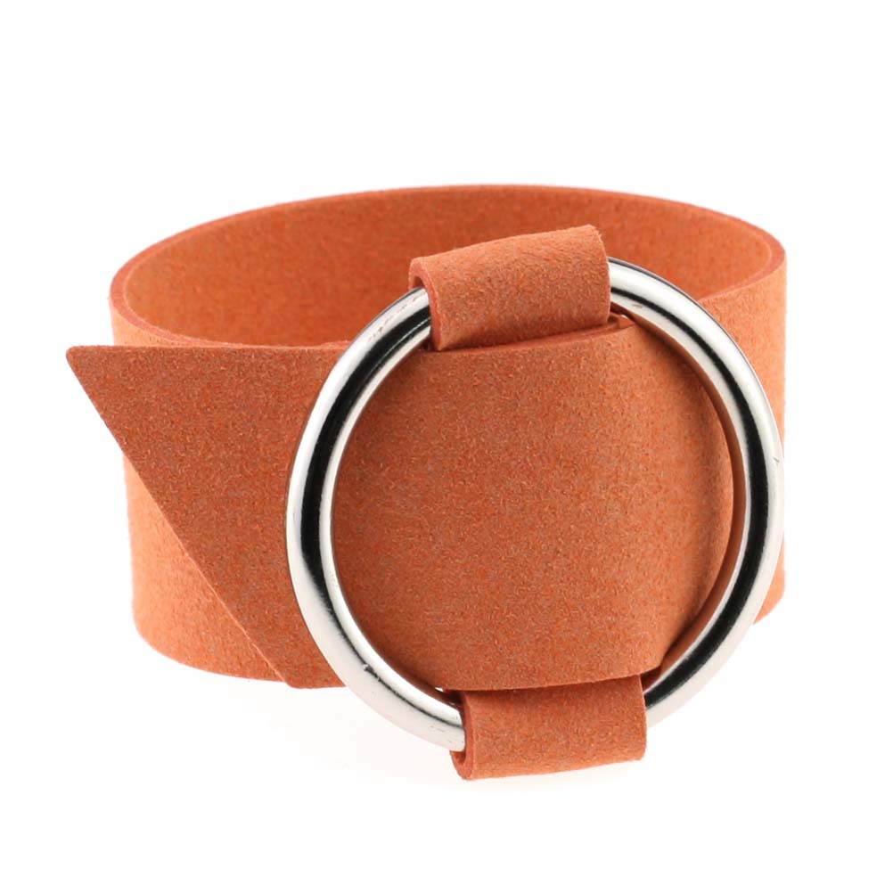 Velvet bracelet metal round buckle bracelet