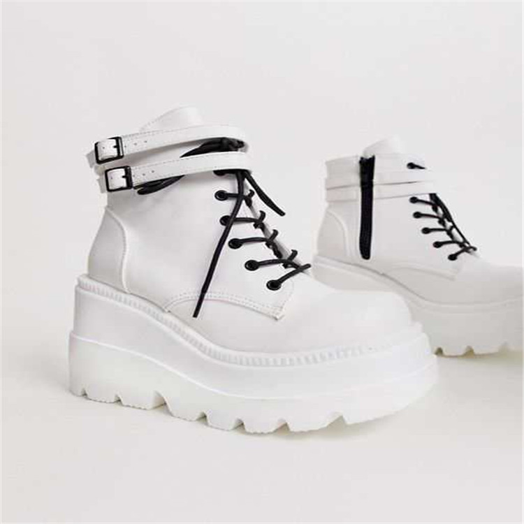 Colorful high-top buckle casual women's shoes