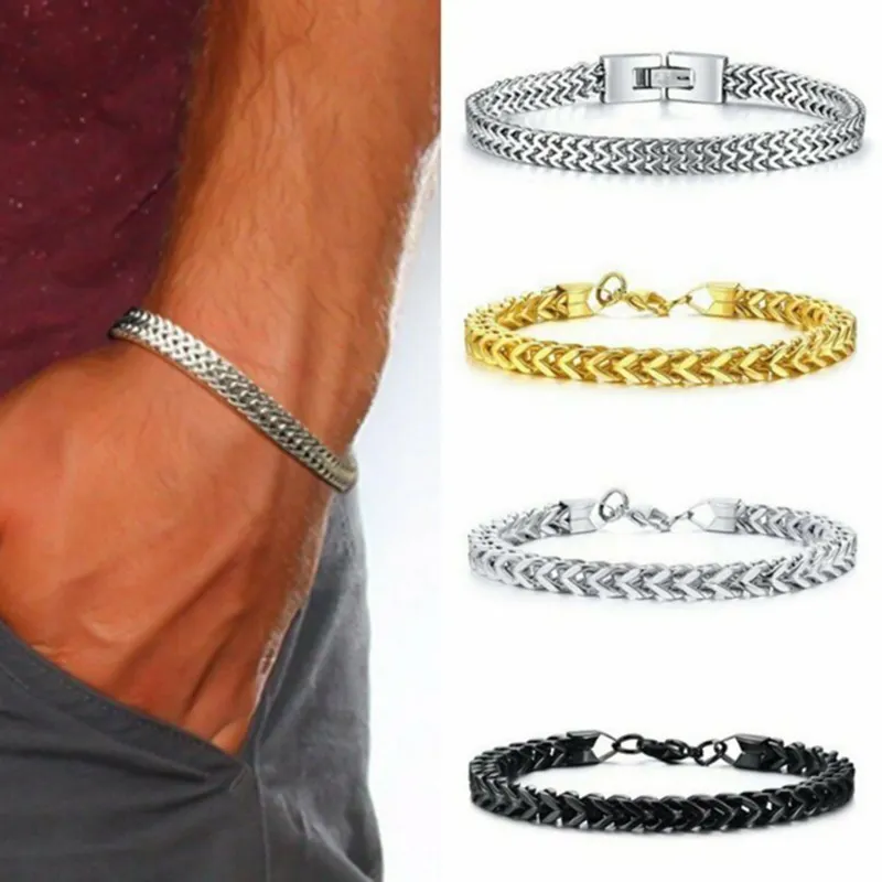 Stylish Stainless Steel Chain Bracelet for Men Personality Charm