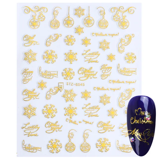 Nail decal jewelry G045 Gold - Shop at LoveMi