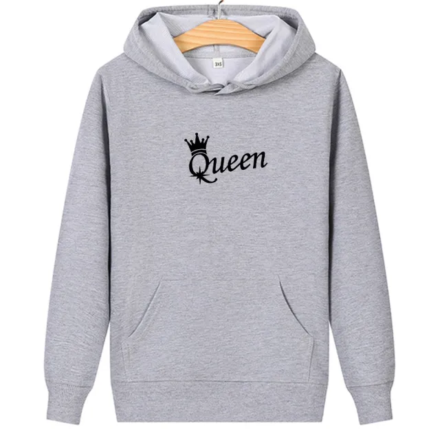 Long sleeve printed hooded sweatshirt 2 Grey - Shop at LoveMi