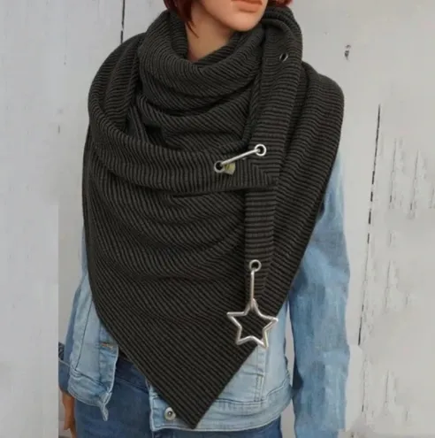 Cashew Flower Pattern Triangle Neck Scarf W51Gr - Shop at LoveMi