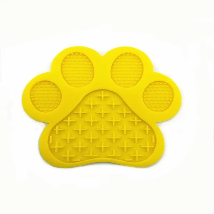 Silicone Slow Feeding Sucker Dog Licking Pad - Yellow