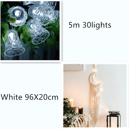 4 meters 20 light bells solar light string – White set, 5m