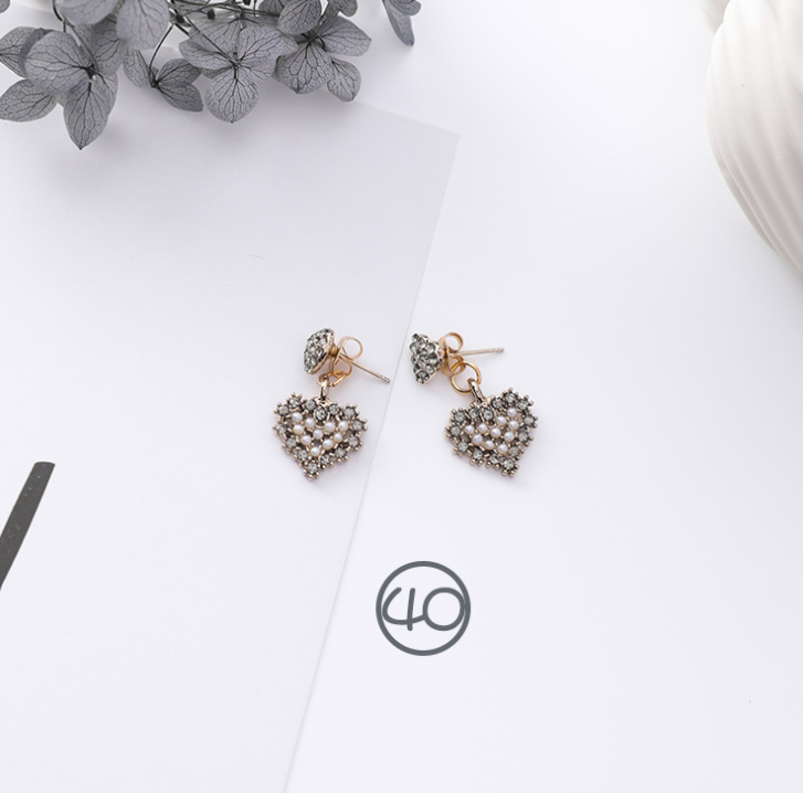 Sweet personality wild gray earrings tassel long earrings