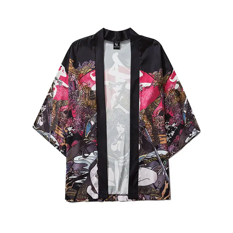 Loose Buttonless Shirt With Personalized Beauty Print