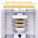 Multi-layer Dish Cover Heat Preservation Kitchen Cover Dining Table Leftover Storage Box Transparent Stack Cooking Hood Steamer view 7