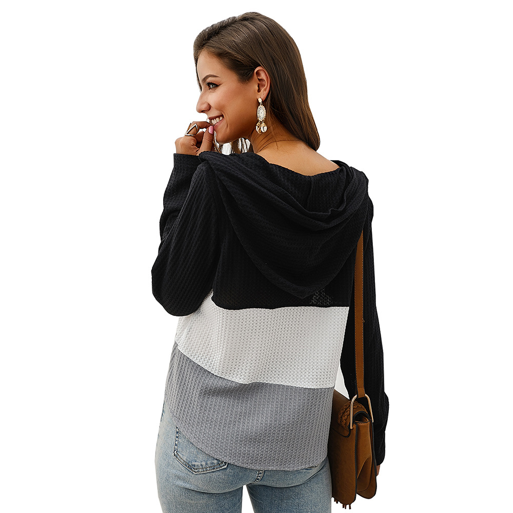 European and American stitching women's sweater